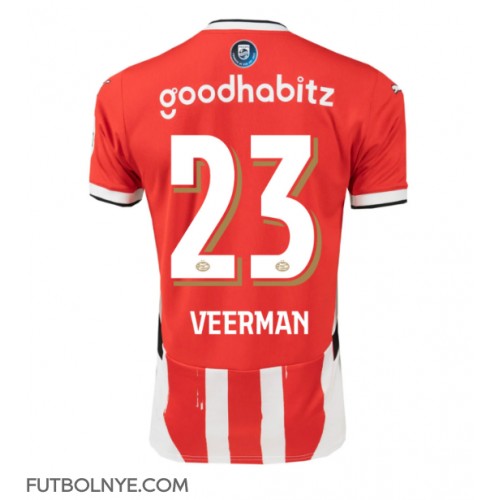 Camiseta PSV Eindhoven Joey Veerman #23 Primera Equipación 2024-25 manga corta